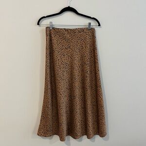 Animal print midi skirt